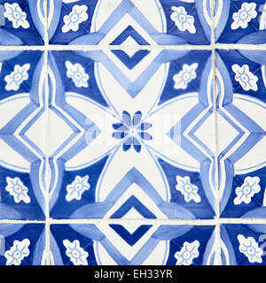 Carrelage traditionnel (azulejos) à Lisbonne, Portugal Banque D'Images