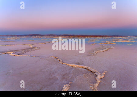 Coucher de soleil sur Tuz Golu Banque D'Images