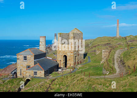 Levant tin mine, Cornwall, England UK Banque D'Images