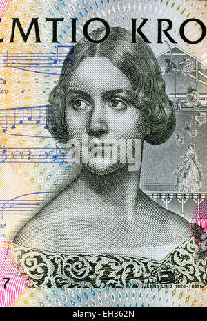 Singer de Jenny Lind 50 Kronor billet, Suède, 2004 Banque D'Images