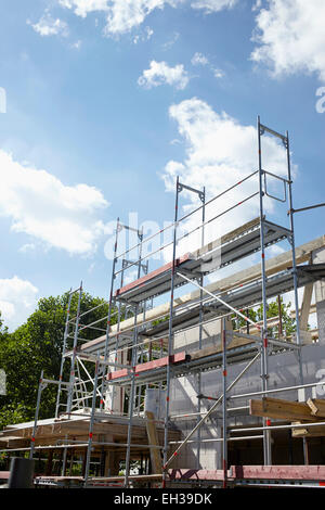 Cadre au chantier de construction de maison Banque D'Images