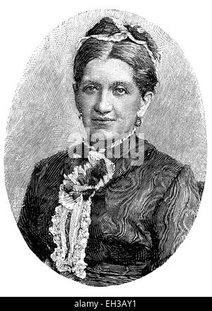 Friederike Charlotte Johanna Dorothea Eleonore von Bismarck, n ?e Von Puttkamer, 1824 - 1894, l'épouse d'Otto von Bismarck, gravure sur bois, 1880 Banque D'Images