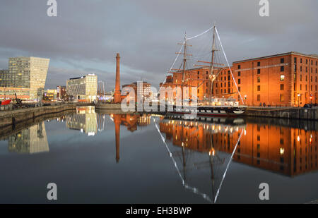 Tall Ship, Stavros S Niarchos, à l'Albert Dock Banque D'Images