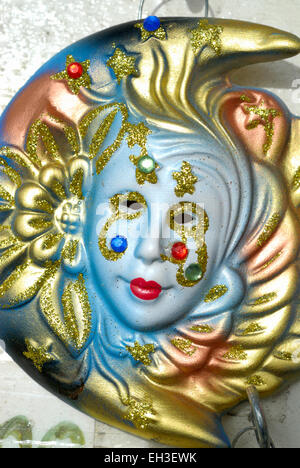 Masque de carnaval souvenir, porcelaine, Venise, Italie Banque D'Images