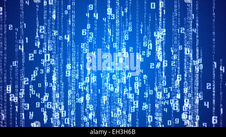 Illustration numérique de la matrice historique le bleu. Banque D'Images