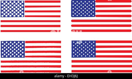 Ensemble de drapeaux des États américains Illustration de Vecteur