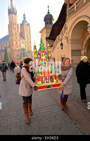 La Crèche de Noël traditionnel festival, Cracovie, Pologne, Europe Banque D'Images