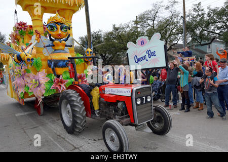 Parade, le Mardi Gras 2015, Nouvelle-Orléans, Louisiane, Etats-Unis Banque D'Images