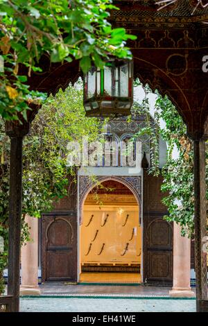 Le Maroc, Haut Atlas, Marrakech, ville impériale, médina classée au Patrimoine Mondial de l'UNESCO, le palais Dar Si Said et du 19e siècle transformé en musée en 1932 Banque D'Images