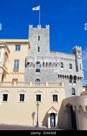 Principauté de Monaco, Monaco, le palais royal sur le rocher Banque D'Images