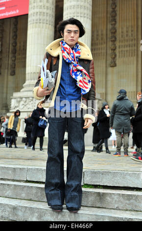 Yu Masui arrivant au défilé Guy Laroche à Paris - mars 4, 2015 - Photo : Céline Gaille Manhattan piste/Mindesthonorar 50,- EUR / frais minimum 50,- EUR/photo alliance Banque D'Images