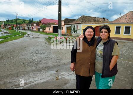 La Roumanie, la Transylvanie, Brateiu, paysan roumain Banque D'Images