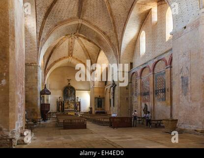 France, Dordogne, Saint Avit Senieur, sur le Chemin de Compostelle, classée au Patrimoine Mondial de l'UNESCO, à l'intérieur de l'église de Saint Avit Banque D'Images