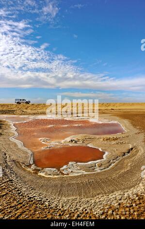 La Namibie, région d'Erongo, Walvis Bay, les étangs d'évaporation de sel Banque D'Images