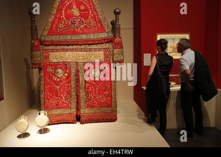 France, Paris, Institut pour le monde arabe, Hadj exposition sur l'histoire de la Mecque le pèlerinage islamique Banque D'Images