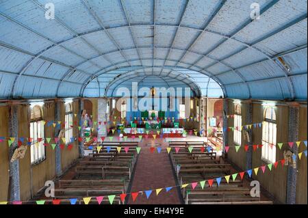 Le Gabon, Ogooue-Maritime, Omboue Province Région, Fernan Vaz (lagune Nkomi), la mission de l'église Sainte-Anne, qui a été construite dans les ateliers de Gustave Eiffel Banque D'Images