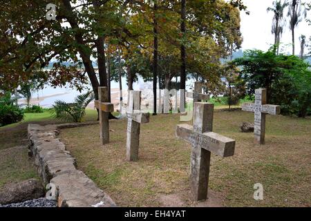 Le Gabon, Moyen-Ogooue Province, Lambaréné, Hôpital Albert Schweitzer, tombe d'Albert Schweitzer Banque D'Images