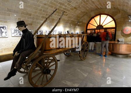 France, Jura, Les Rousses Fort des Rousses, datée du 19e siècle, fromagerie Arnaud Juraflore, raffinage, visite guidée du musée et la cave Banque D'Images
