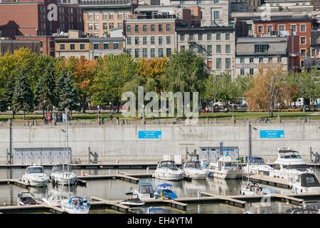 Canada, Québec, Montréal, Vieux Montréal, le Vieux Port, les quais, de loisirs, promenade Banque D'Images