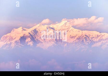 Le Népal, Gandaki zone, Bandipur, vue sur l'Himalaya Banque D'Images