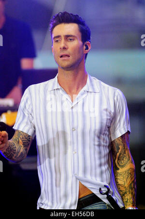 Maroon 5 effectue sur le 'aujourd'hui' show dans le cadre de leur Toyota Concert Series comprend : Adam Levine, Maroon 5 Où : New York City, New York, United States Quand : 01 sept 2014 Banque D'Images