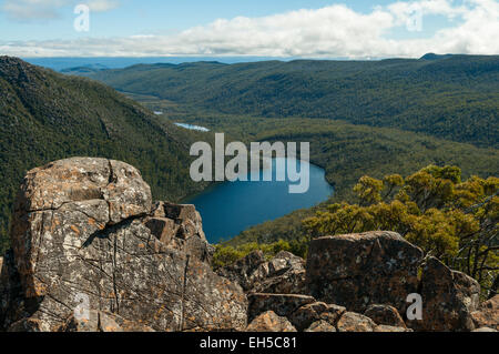 Joint le lac, Mt Field NP, Tasmanie, Australie Banque D'Images