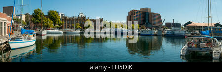 Constitution Dock, Panorama de Hobart, Tasmanie, Australie Banque D'Images