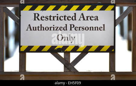 Restricted Area Sign Banque D'Images