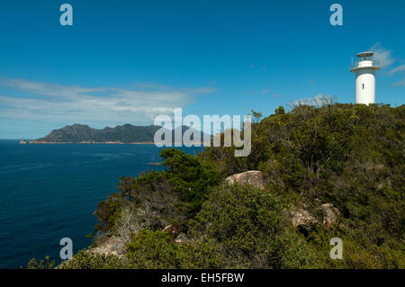 Le phare de Cape Tourville, Freycinet NP, Tasmanie, Australie Banque D'Images