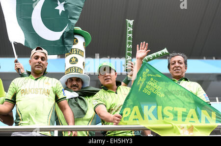 Auckland, Nouvelle-Zélande. 07Th Mar, 2015. Le Pakistan fans au cours de l'ICC Cricket World Cup 2015 match entre l'Afrique du Sud et le Pakistan à Eden Park, Auckland. Samedi 7 mars 2015. Credit : Action Plus Sport/Alamy Live News Banque D'Images