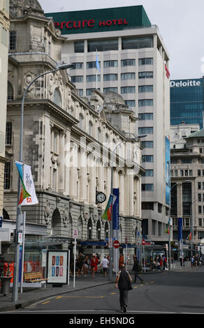 Centre-ville d'Auckland Nouvelle-Zélande bâtiments historiques du trafic Banque D'Images