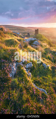 Plage de Prestatyn, Snowdonia dans le nord du Pays de Galles. Banque D'Images