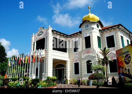 Melaka, Malaisie : le beau-coloniale néerlandaise Proclamation de l'indépendance Memorial Building dans un ' Famosa Square Banque D'Images