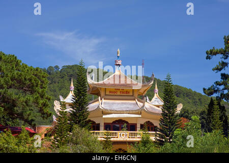 La Pagode Truc Lam, Dalat, Vietnam, Asie du sud-est Banque D'Images