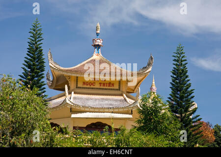 La Pagode Truc Lam, Dalat, Vietnam, Asie du sud-est Banque D'Images