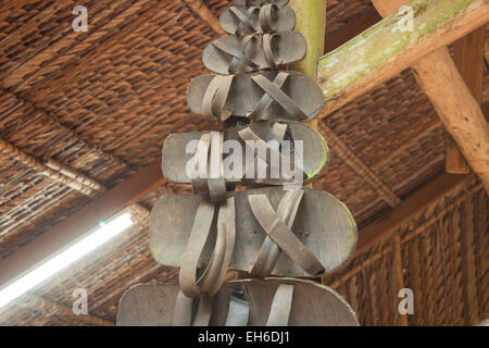 Beaucoup de sandales noires, dans Chu chi tunnels, Vietnam Banque D'Images