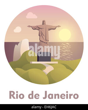 Destination Voyage Rio de Janeiro icon Banque D'Images