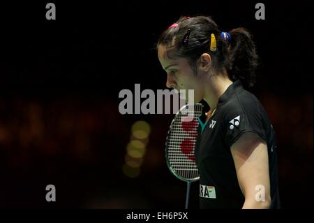 Birmingham, UK. 05Th Mar, 2015. De l'Inde Saint Nehwal Womens finale aux Championnats canadiens de badminton Yonex All England. Credit : Action Plus Sport/Alamy Live News Banque D'Images