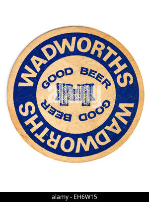 Publicité Wadworths Beermat vintage britannique Beer Banque D'Images