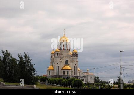 Sur le sang de l'église à Ekaterinbourg, Russie Banque D'Images