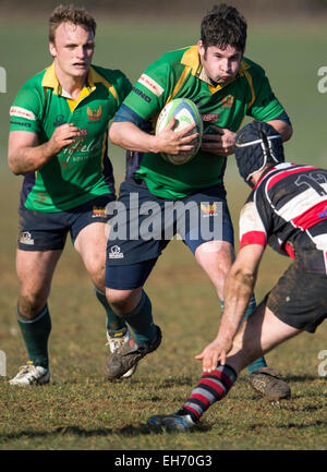 Joueur de Rugby en action - Dorset - Angleterre. Banque D'Images