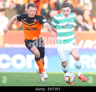 Dundee, Écosse. 05Th Mar, 2015. William Hill Scottish Cup. Dundee United contre Celtic. John Rankin et James Forrest .Le jeu terminé 1-1 et sera rejoué. Credit : Action Plus Sport/Alamy Live News Banque D'Images