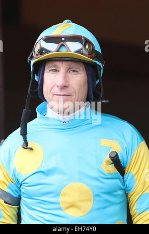 La Jamaïque, New York, USA. 7 mars, 2015. 7 mars 2015 : El Kabeir avec C.C. Lopez remporte la 63e marche de la classe III Gotham Stakes pour 3 ans, dépassant de 1 à 1/16 km hippodrome Aqueduct. Formateur : John Terranova. Propriétaire : Zayat d'équitation. Sue Kawczynski/ESW/CSM/Alamy Live News Banque D'Images