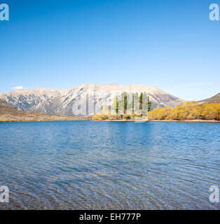 Paysage de montagne au lac Pearson Arthur's Pass National Park New Zealand Banque D'Images