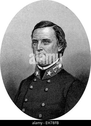 Gravure du Major-général confédéré John Cabell Breckinridge (Janvier 16, 1821 - Mai 17, 1875), un avocat américain et politi Banque D'Images