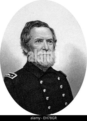 Gravure d'Andrew Hull Foote, un officier de la marine américaine Banque D'Images