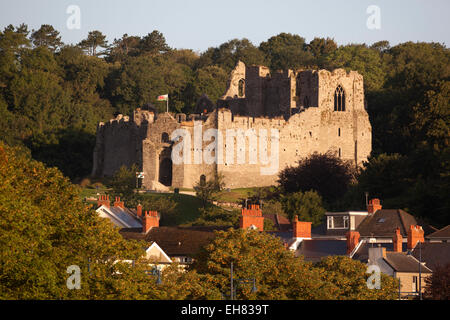 Château d'Oystermouth, marmonne, la péninsule de Gower, Swansea, West Glamorgan, Pays de Galles, Royaume-Uni, Europe Banque D'Images