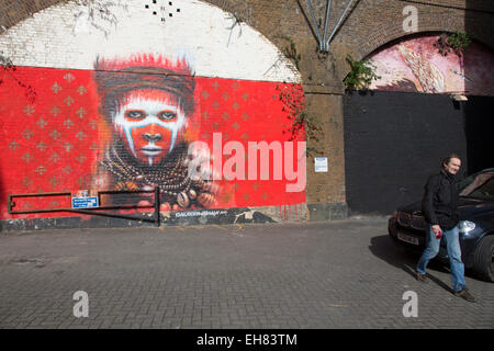 Grafitti art à Camden Town, à Londres. Banque D'Images