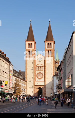 Cathédrale de Saint Kilian, Wurzburg, Franconia, Bavaria, Germany, Europe Banque D'Images