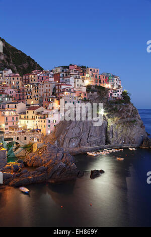 Manarola, Cinque Terre, UNESCO World Heritage Site, Rivera di Levante, Provinz La Spezia, Ligurie, Italie, Europe Banque D'Images